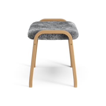 Poggiapiedi Lamino in rovere oliato/pelle di pecora - Scandinavian grey (grigio) - Swedese