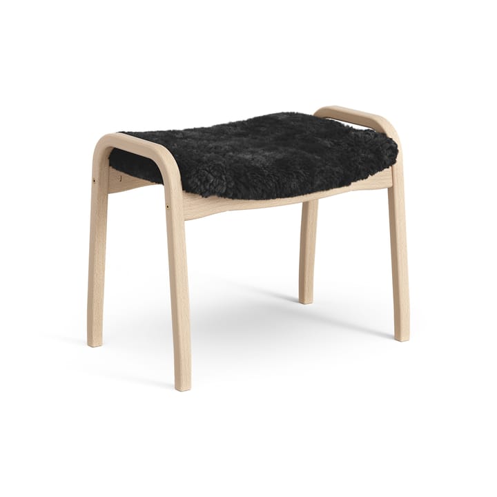 Poggiapiedi per bambini Lamini laccato faggio/pelle di pecora - Black (nero) - Swedese