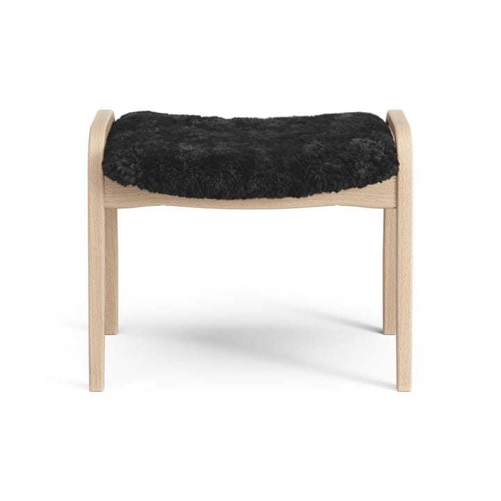 Poggiapiedi per bambini Lamini laccato faggio/pelle di pecora, Black (nero) Swedese