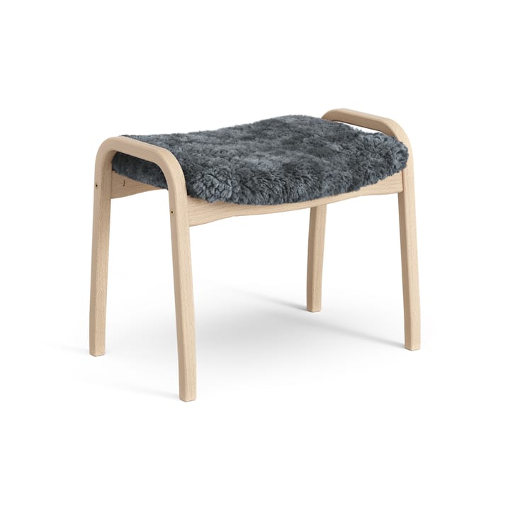 Poggiapiedi per bambini Lamini laccato faggio/pelle di pecora - Charcoal (grigio scuro) - Swedese