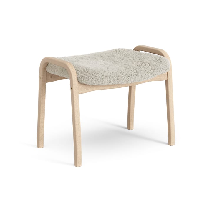 Poggiapiedi per bambini Lamini laccato faggio/pelle di pecora, Moonlight (beige) Swedese