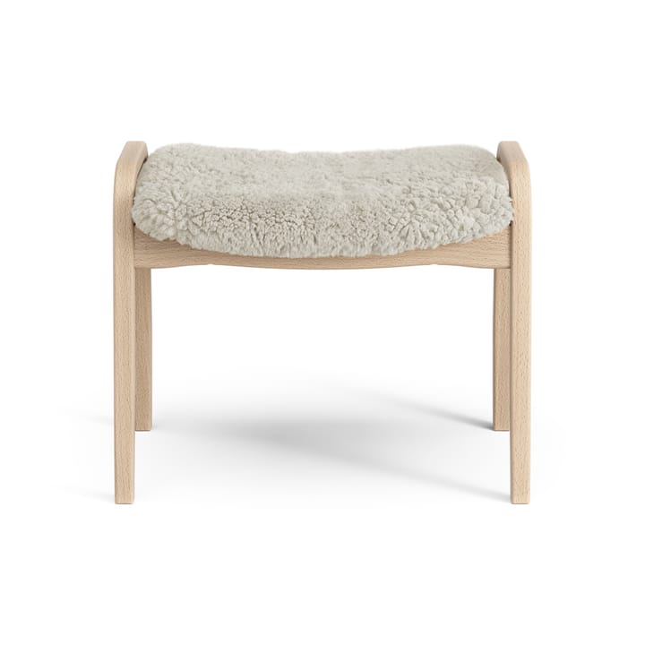 Poggiapiedi per bambini Lamini laccato faggio/pelle di pecora, Moonlight (beige) Swedese