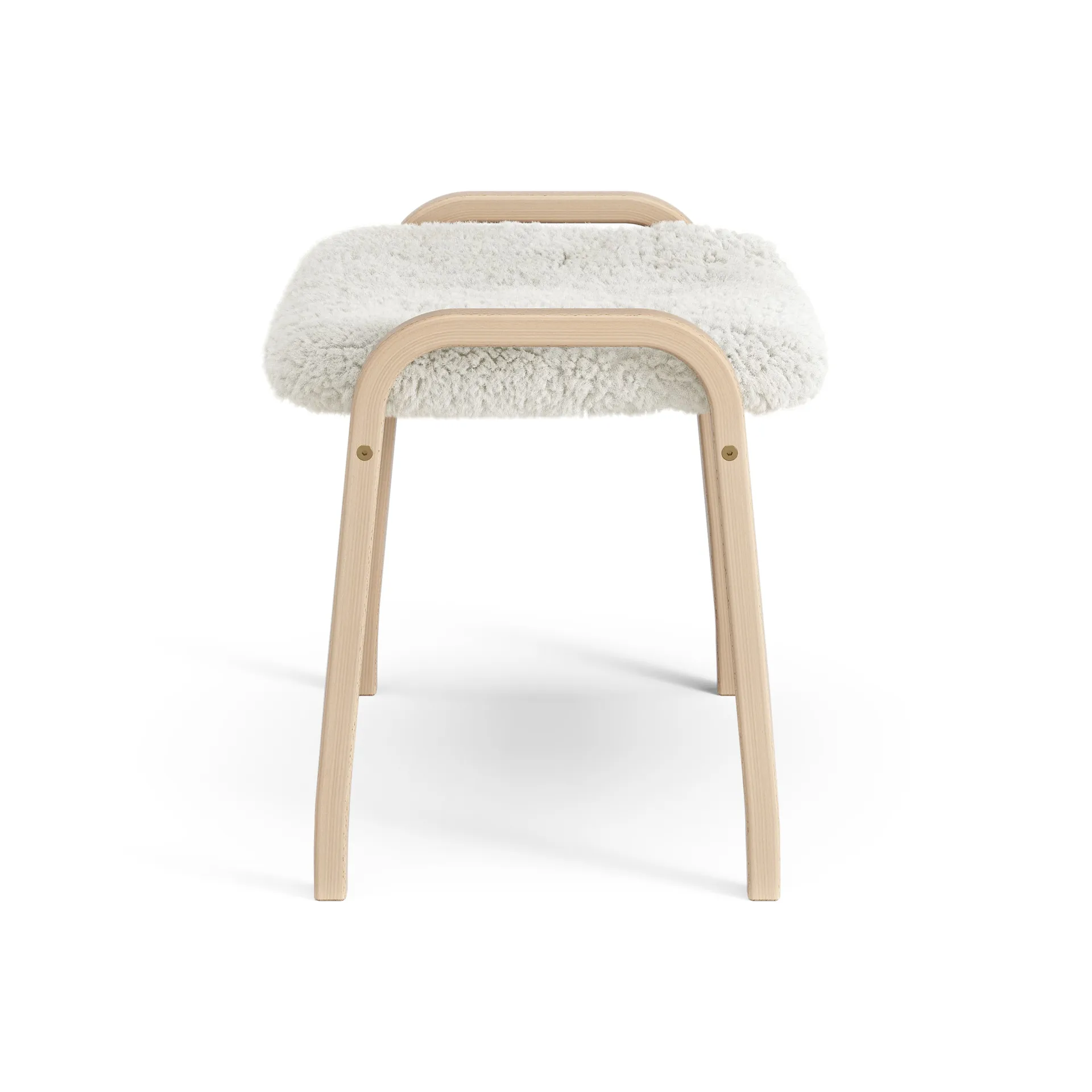 Poggiapiedi per bambini Lamini laccato faggio/pelle di pecora, Off-white (bianco) Swedese