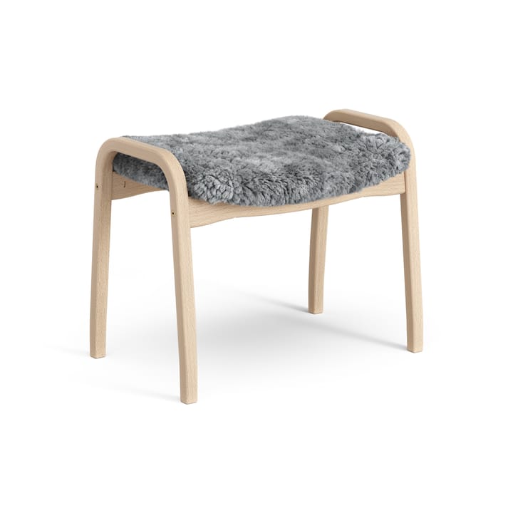 Poggiapiedi per bambini Lamini laccato faggio/pelle di pecora - Scandinavian grey (grigio) - Swedese