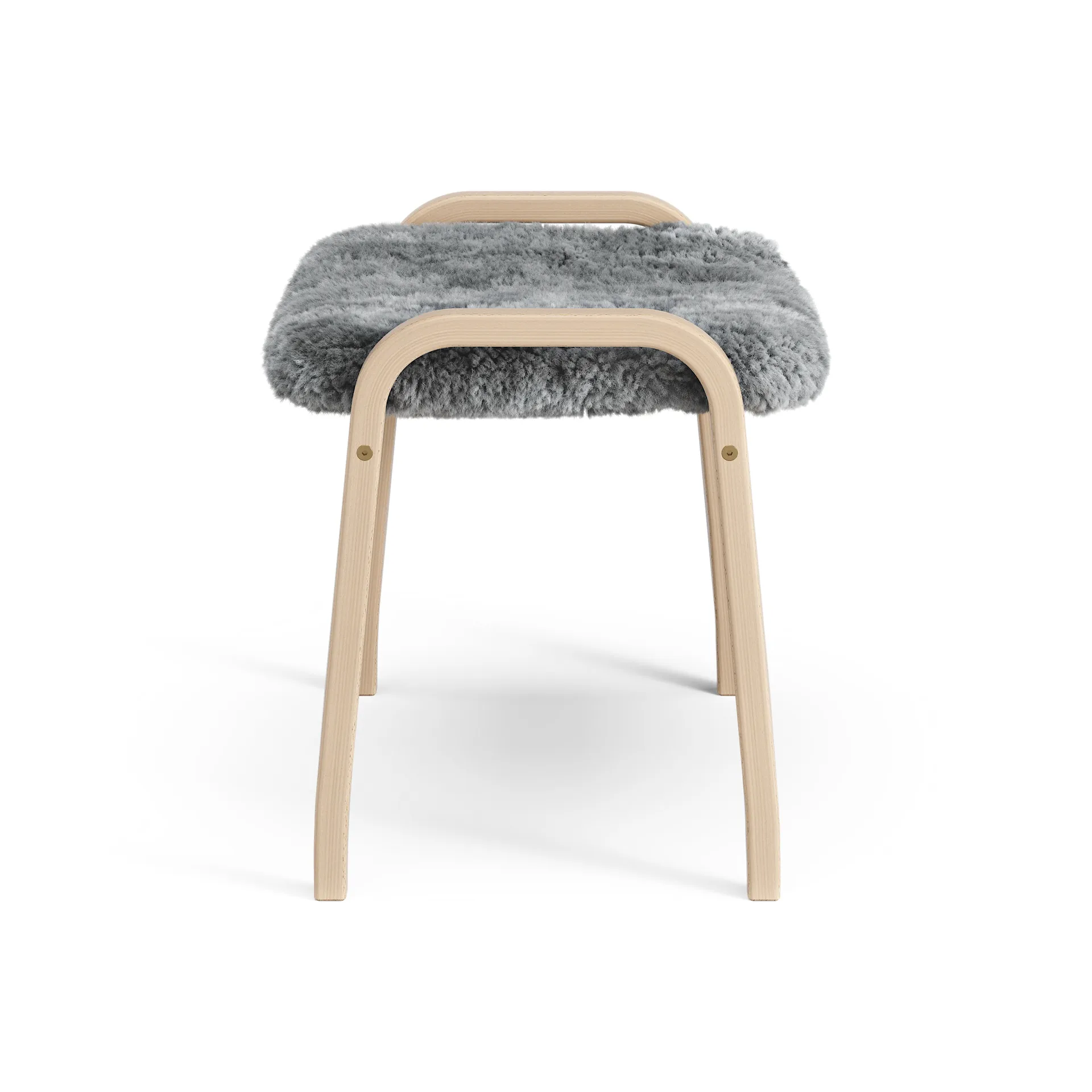 Poggiapiedi per bambini Lamini laccato faggio/pelle di pecora, Scandinavian grey (grigio) Swedese