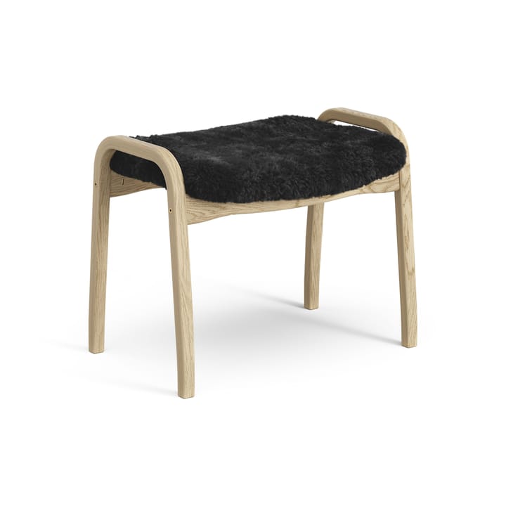 Poggiapiedi per bambini Lamini laccato rovere/pelle di pecora - Black (nero) - Swedese