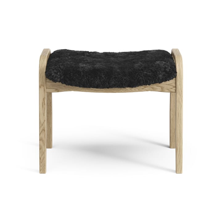 Poggiapiedi per bambini Lamini laccato rovere/pelle di pecora, Black (nero) Swedese