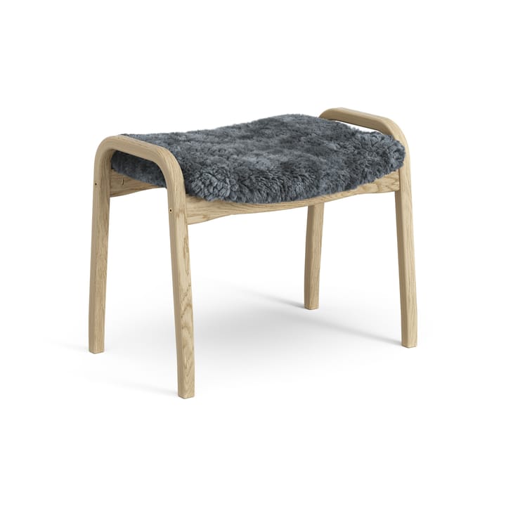 Poggiapiedi per bambini Lamini laccato rovere/pelle di pecora - Charcoal (grigio scuro) - Swedese