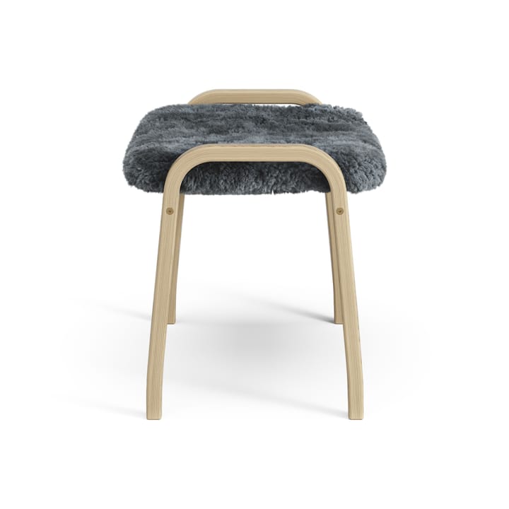 Poggiapiedi per bambini Lamini laccato rovere/pelle di pecora, Charcoal (grigio scuro) Swedese