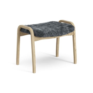 Poggiapiedi per bambini Lamini laccato rovere/pelle di pecora - Charcoal (grigio scuro) - Swedese