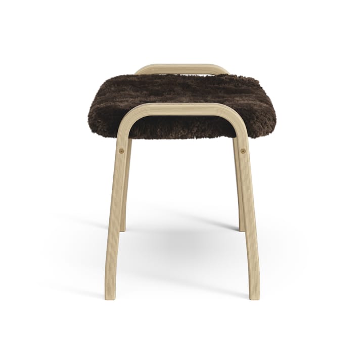 Poggiapiedi per bambini Lamini laccato rovere/pelle di pecora, Espresso (marrone) Swedese