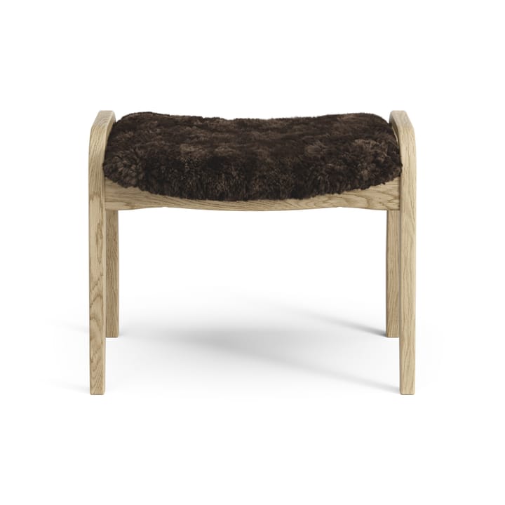 Poggiapiedi per bambini Lamini laccato rovere/pelle di pecora, Espresso (marrone) Swedese