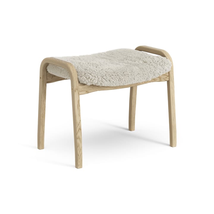 Poggiapiedi per bambini Lamini laccato rovere/pelle di pecora - Moonlight (beige) - Swedese