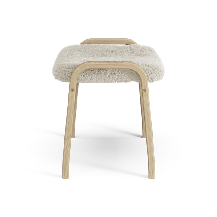 Poggiapiedi per bambini Lamini laccato rovere/pelle di pecora, Moonlight (beige) Swedese