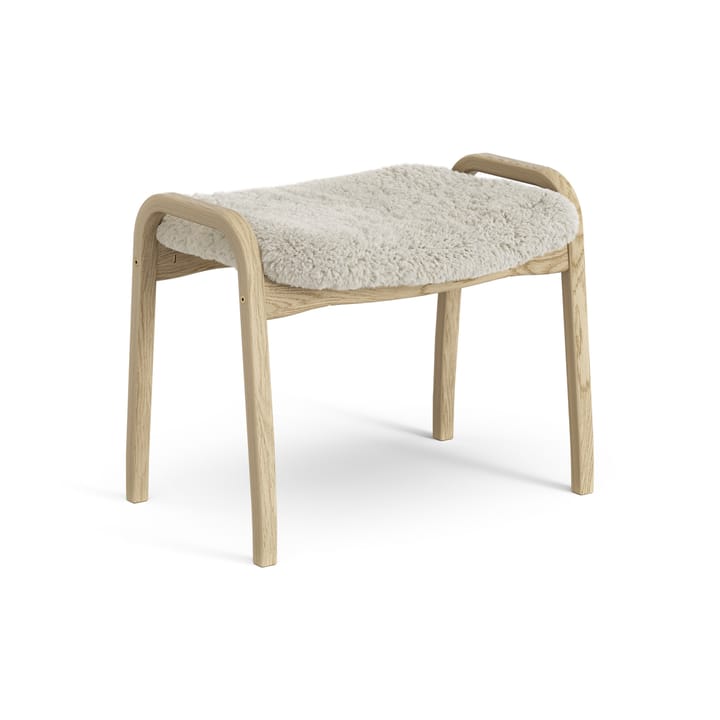 Poggiapiedi per bambini Lamini laccato rovere/pelle di pecora, Moonlight (beige) Swedese