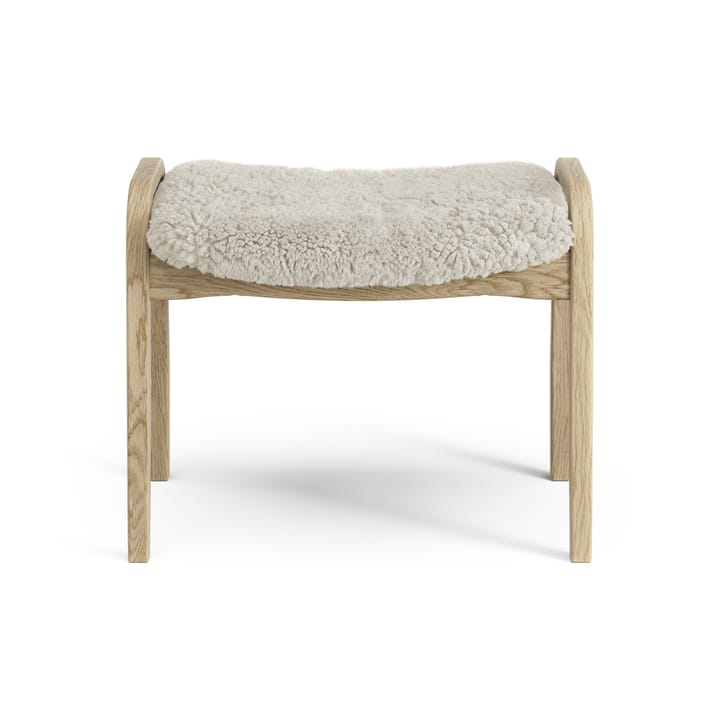 Poggiapiedi per bambini Lamini laccato rovere/pelle di pecora, Moonlight (beige) Swedese
