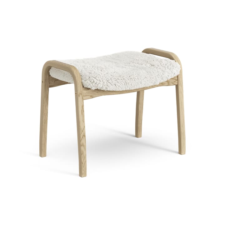 Poggiapiedi per bambini Lamini laccato rovere/pelle di pecora - Off-white (bianco) - Swedese