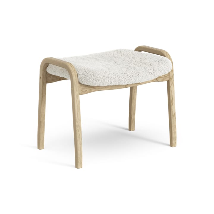 Poggiapiedi per bambini Lamini laccato rovere/pelle di pecora, Off-white (bianco) Swedese