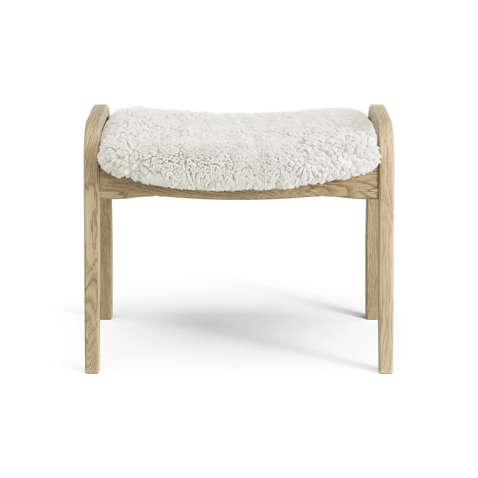 Poggiapiedi per bambini Lamini laccato rovere/pelle di pecora, Off-white (bianco) Swedese