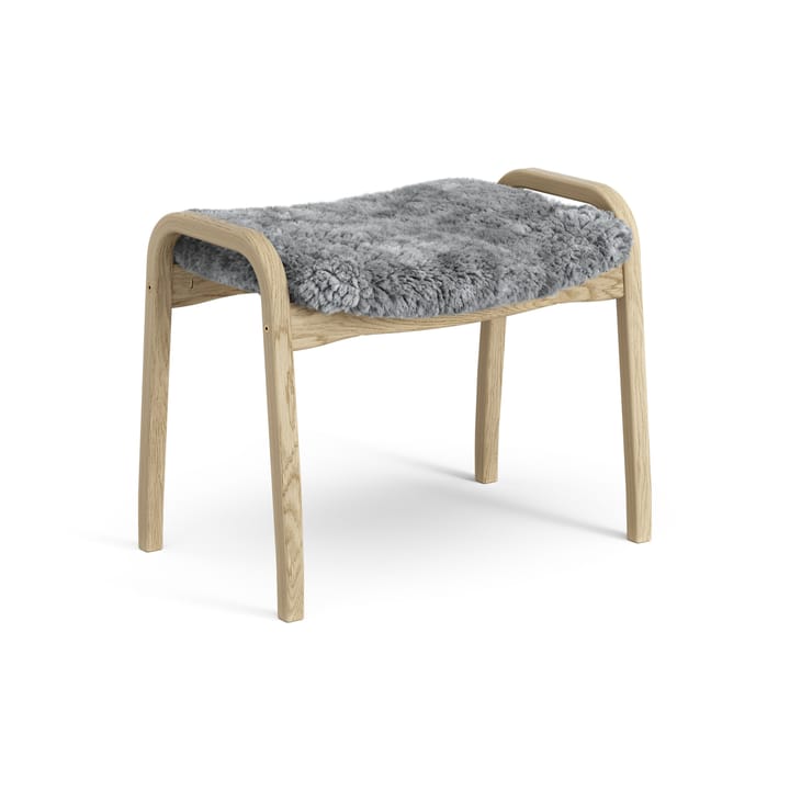 Poggiapiedi per bambini Lamini laccato rovere/pelle di pecora - Scandinavian grey (grigio) - Swedese