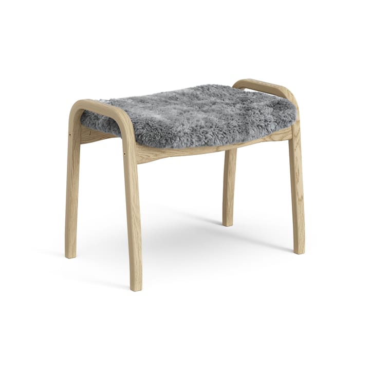 Poggiapiedi per bambini Lamini laccato rovere/pelle di pecora, Scandinavian grey (grigio) Swedese