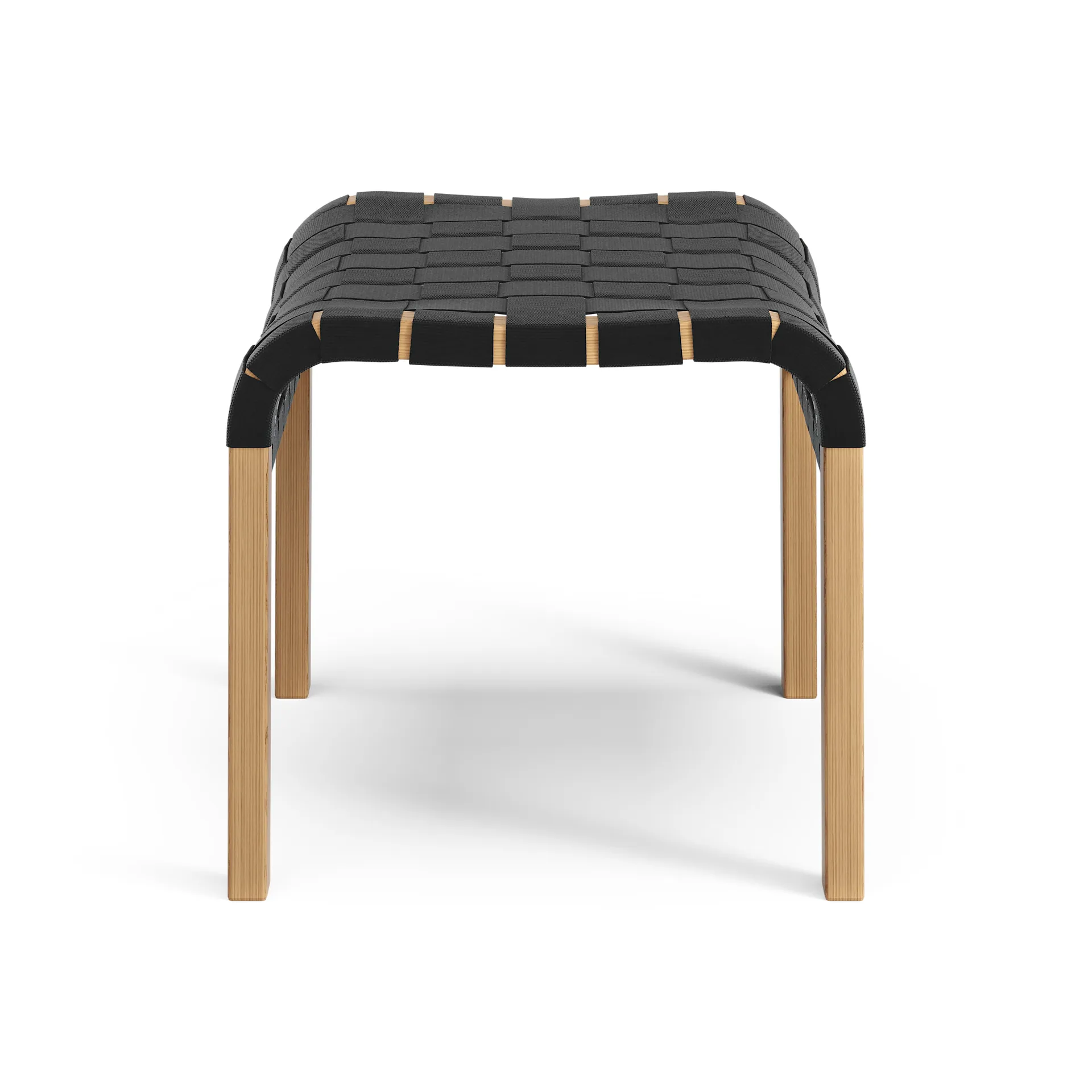 Poggiapiedi Primo in rovere oliato, Nero Swedese