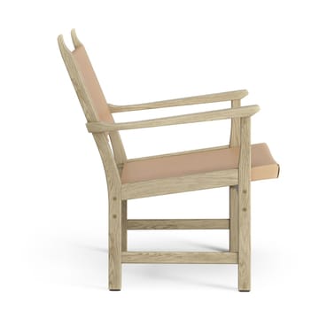 Poltrona Caryngo - Rovere laccato naturale, cuoio colore naturale - Swedese
