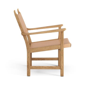 Poltrona Caryngo - Rovere oliato, cuoio colore naturale - Swedese