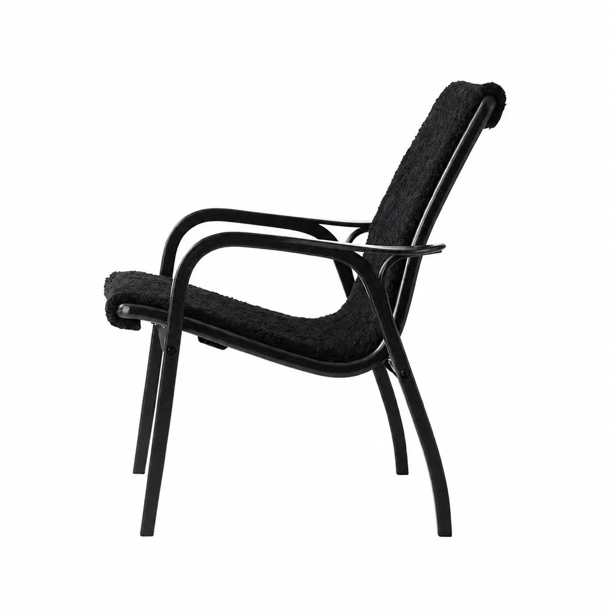 Poltrona Laminett Black Edition, Faggio nero verniciato Swedese