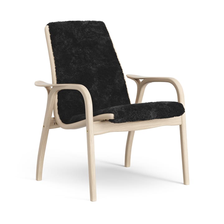 Poltrona Laminett in rovere pigmentato bianco/pelle di pecora - Black (nero) - Swedese