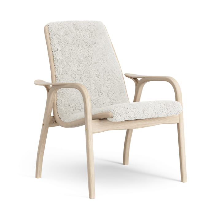 Poltrona Laminett in rovere pigmentato bianco/pelle di pecora - Off-white (bianco) - Swedese