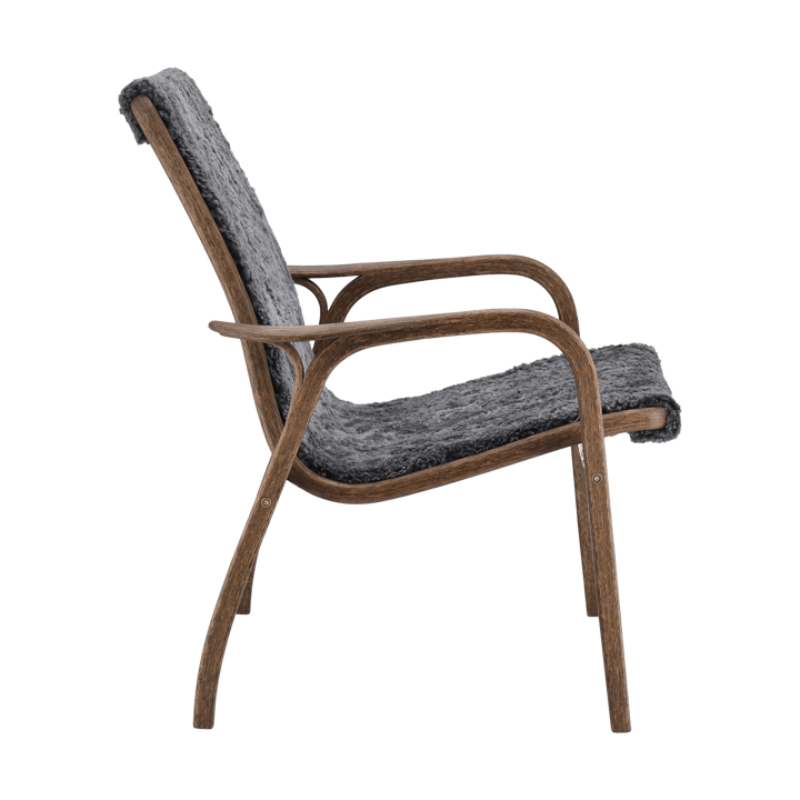 Poltrona Laminett in rovere/pelle di pecora Special Edition, Rubio Monocoat Chocolate-Charcoal Swedese