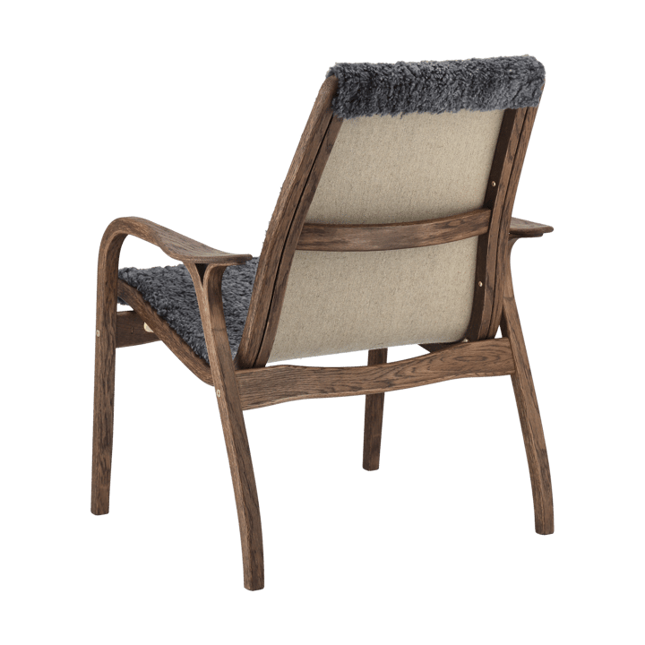 Poltrona Laminett in rovere/pelle di pecora Special Edition, Rubio Monocoat Chocolate-Charcoal Swedese