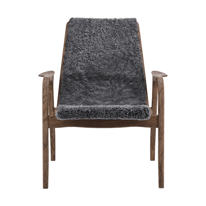Poltrona Laminett in rovere/pelle di pecora Special Edition, Rubio Monocoat Chocolate-Charcoal Swedese