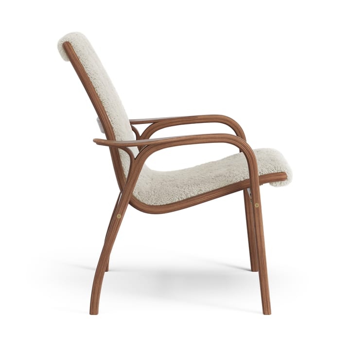 Poltrona Laminett noce oliato/pelle di pecora, Moonlight (beige) Swedese