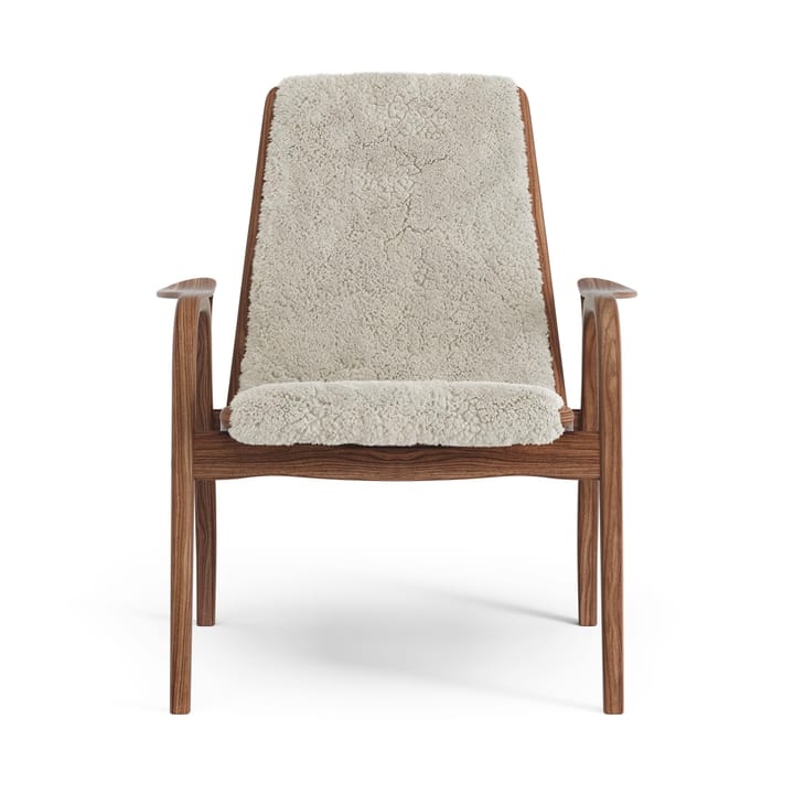 Poltrona Laminett noce oliato/pelle di pecora, Moonlight (beige) Swedese
