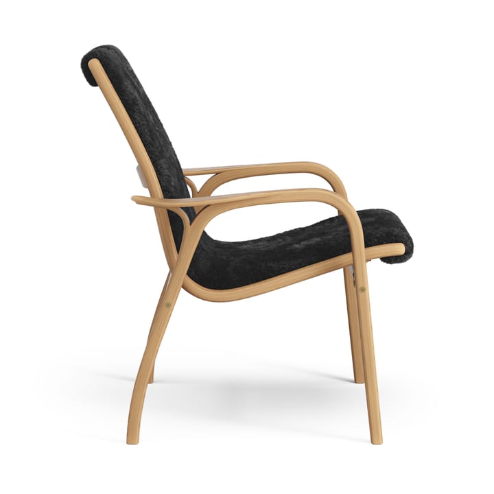 Poltrona Laminett rovere oliato/pelle di pecora, Black (nero) Swedese