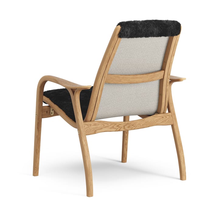 Poltrona Laminett rovere oliato/pelle di pecora, Black (nero) Swedese