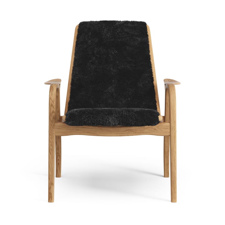 Poltrona Laminett rovere oliato/pelle di pecora, Black (nero) Swedese