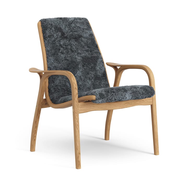 Poltrona Laminett rovere oliato/pelle di pecora - Charcoal (grigio scuro) - Swedese