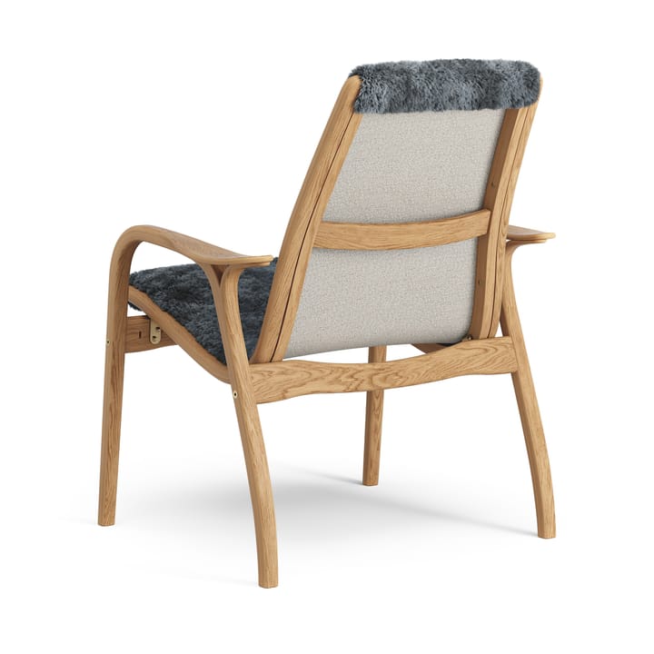Poltrona Laminett rovere oliato/pelle di pecora, Charcoal (grigio scuro) Swedese