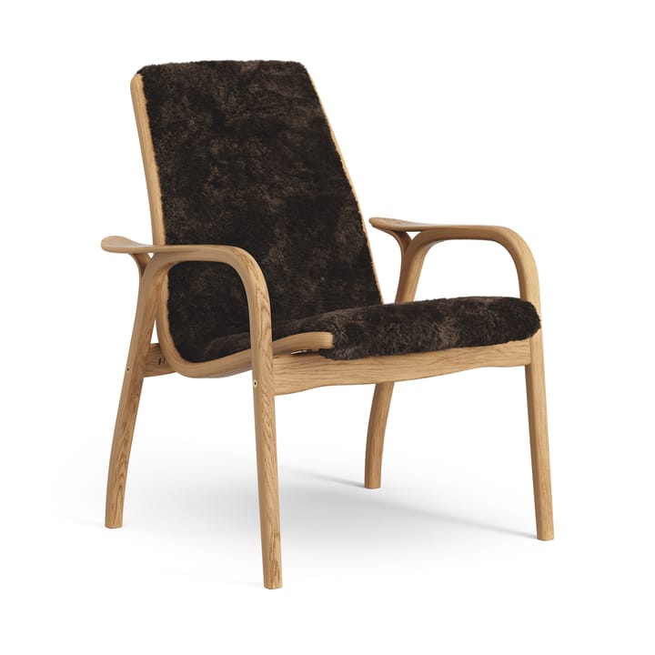 Poltrona Laminett rovere oliato/pelle di pecora - Espresso (marrone) - Swedese
