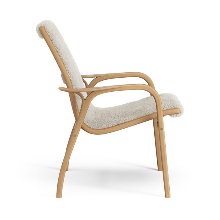 Poltrona Laminett rovere oliato/pelle di pecora, Moonlight (beige) Swedese