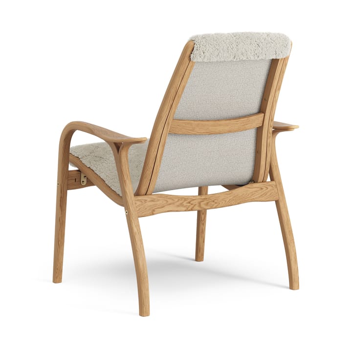 Poltrona Laminett rovere oliato/pelle di pecora, Moonlight (beige) Swedese