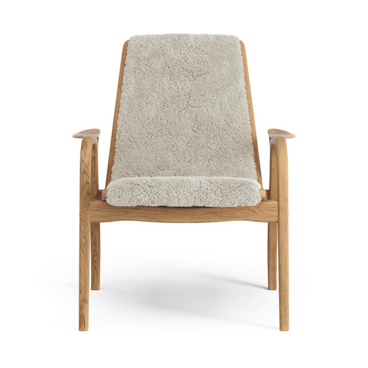 Poltrona Laminett rovere oliato/pelle di pecora, Moonlight (beige) Swedese