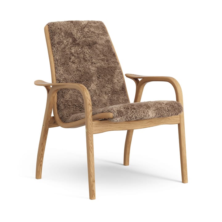 Poltrona Laminett rovere oliato/pelle di pecora - Sahara (marrone nougat) - Swedese