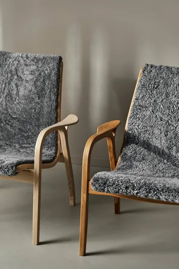 Poltrona Laminett rovere oliato/pelle di pecora - Scandinavian grey (grigio) - Swedese
