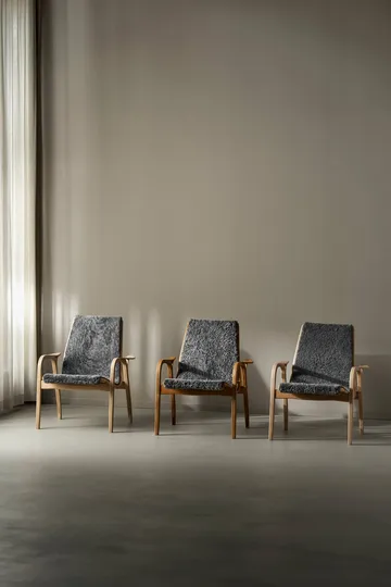 Poltrona Laminett rovere oliato/pelle di pecora - Scandinavian grey (grigio) - Swedese
