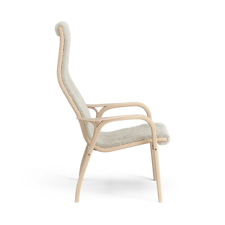 Poltrona Lamino in faggio laccato/pelle di pecora - Moonlight (beige) - Swedese