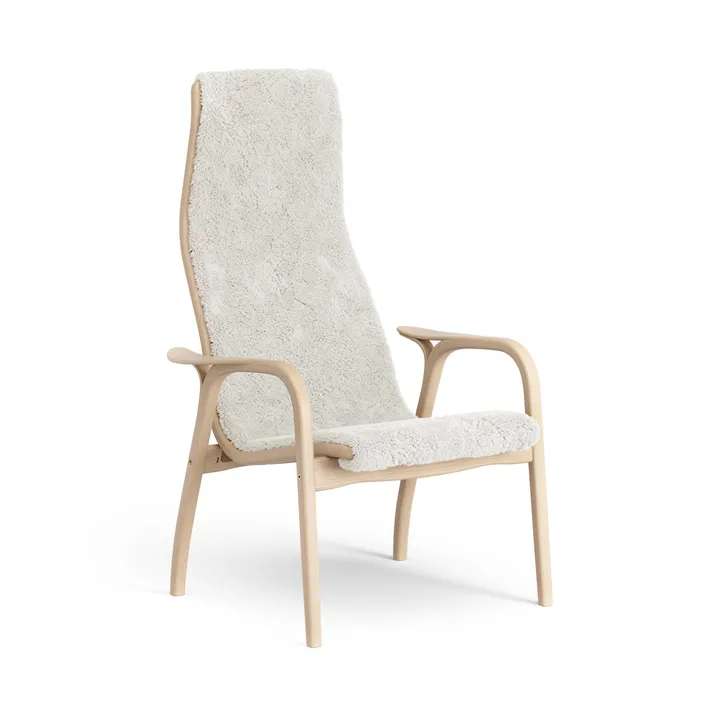 Poltrona Lamino in faggio laccato/pelle di pecora - Offwhite (bianco) - Swedese